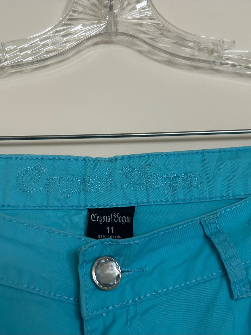 Crystal Vogue Turquoise Blue Pants Womens Sz 11 - Picture 4 of 16